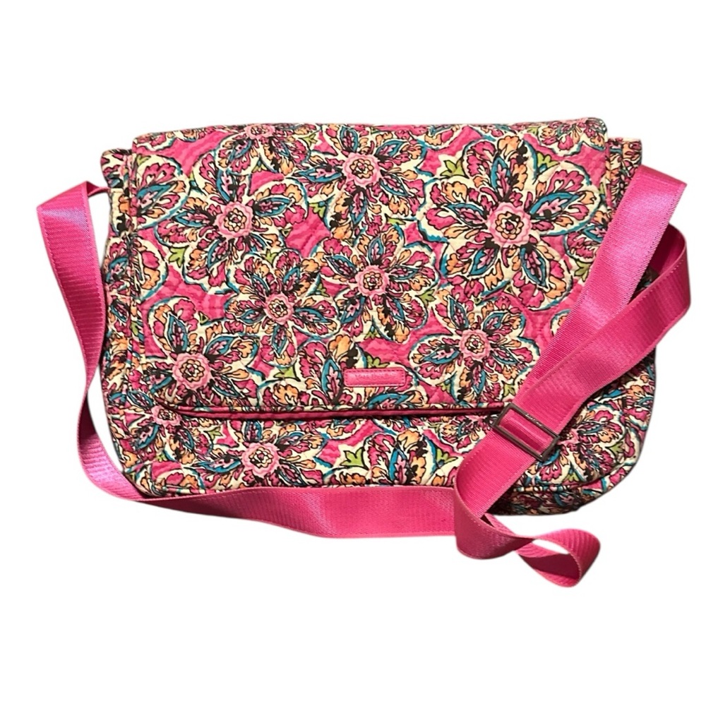 Vera Bradley Multicolor Floral Laptop Bag-SUNBURST FLORAL PATTERN